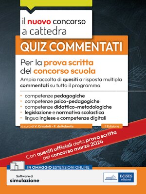 cover image of Quiz commentati per la prova scritta del concorso scuola